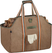 Tas in Haardhout - Mand per Brandhout - Telaio in Canapa - Impermeabile - Grande Tasca Portatile - Marrone