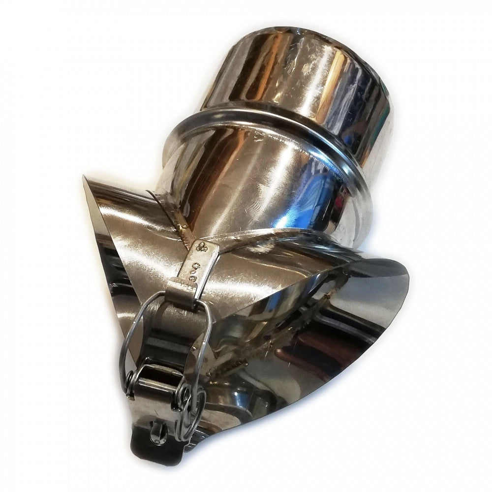 Raccordo a sella da 180mm in acciaio inox aisi 304
