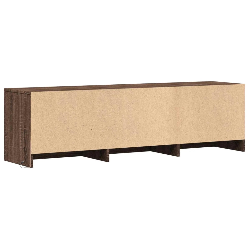 Mobile TV con LED-Credenza per TV Quercia marrone 140 x 34 x 40 cm