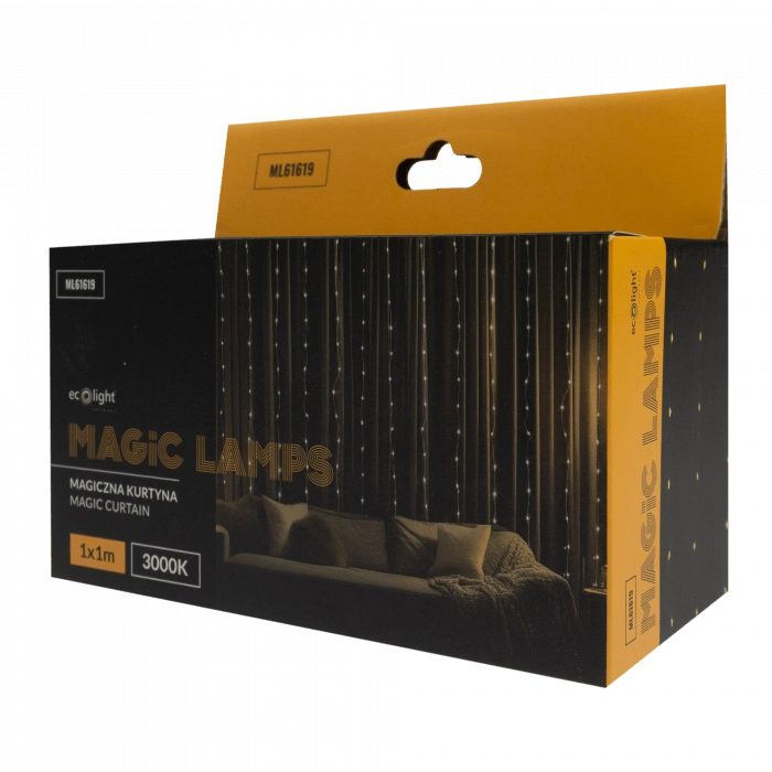 Tenda luminosa 100 LED 1x1 m 3000K USB Ecolight