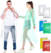 Poncho impermeabile 100% - 6/10 unità - Capuchon con cordoncino - Maniche elastiche - Peso leggero 43 gram - Ideale per concerti all'aperto - Impermeabile