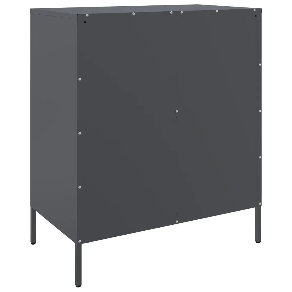 Credenza-Buffet-Armadio da cucina Antracite 68x39x79 cm in Acciaio