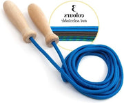 Accessori - manubrio in legno - corda di cotone - gioco di fitness - allenamento - corda elastica da 230 cm