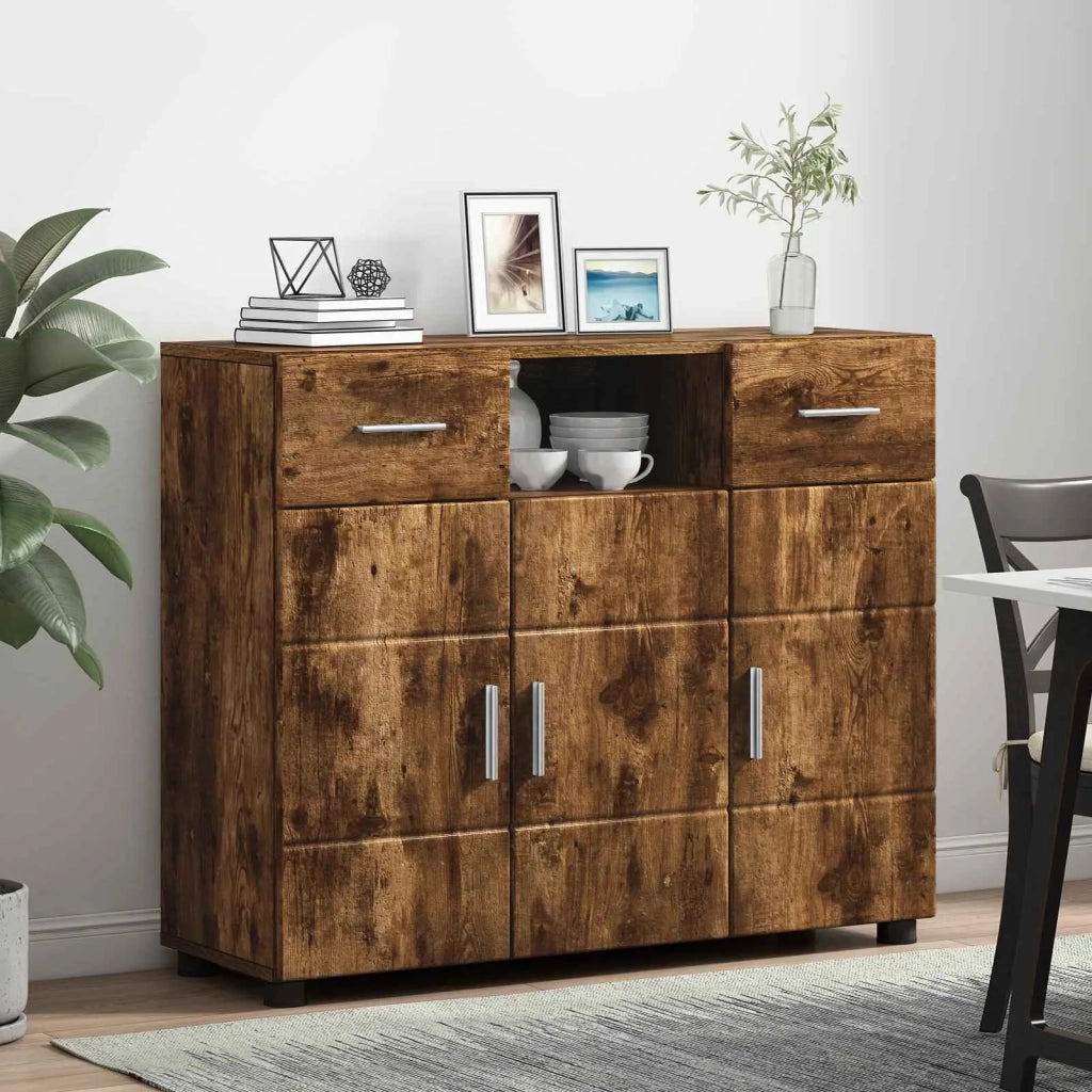 Armadio in Legno con cassetto Rovere fumé 88,5 x 30,5 x 73 cm