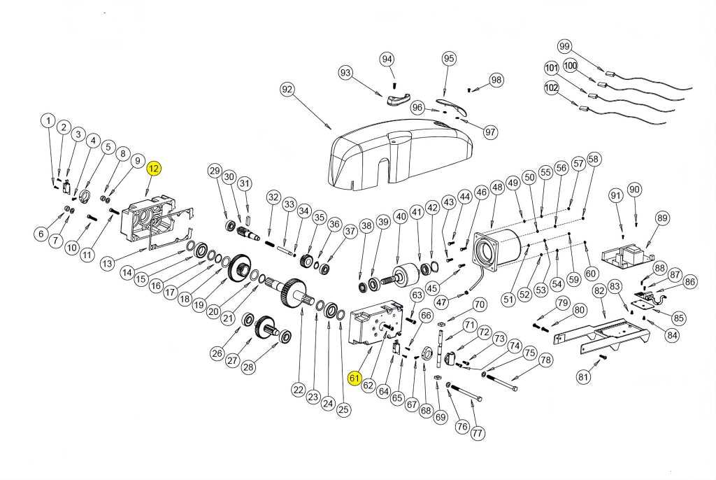 121350 SCATOLA MOTORE ALLUMINIO BASIC BAZER RICAMBIO