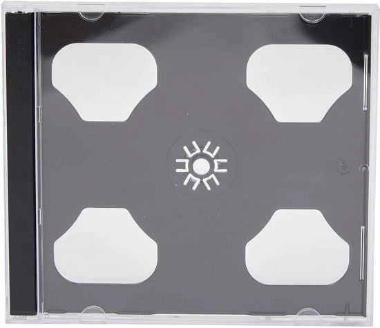 Sistema di archiviazione per CD - Dozzina - Scatola a doppio disco - 5 pezzi - Tray nera - Qualità professionale - Copricassetto per CD