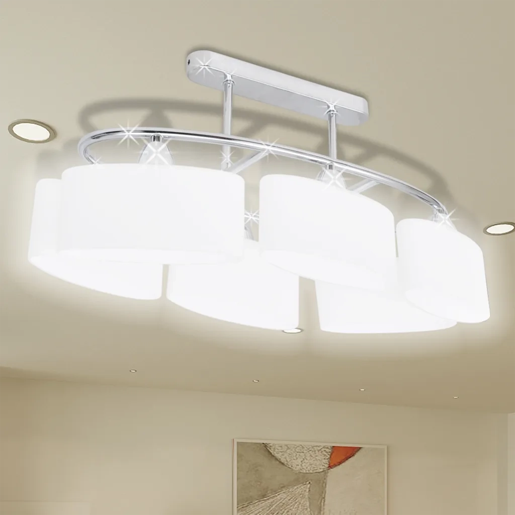 Lampade da Soffitto Ellissoidali 4 pz Paralume in Vetro E14 CFW5800608