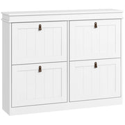 Armadio per Scarpe con 4 Ante e Ripiani Regolabili ¨C zephmum ¨C 105x24x82,5 cm