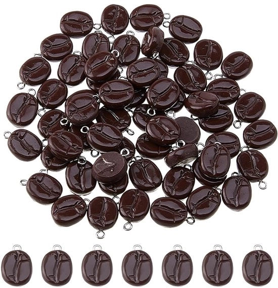 60 pezzi di bachi di caffè Charms per creare gioielli