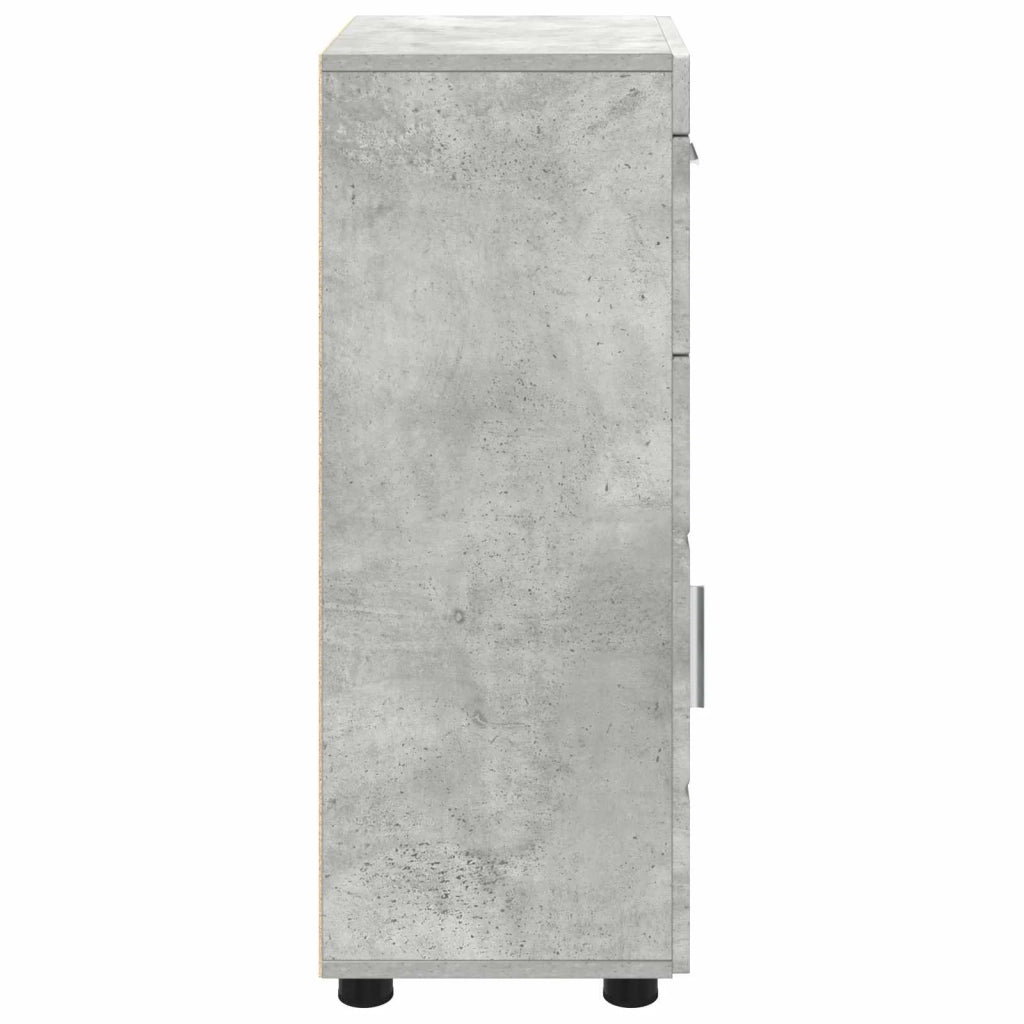 Set di Armadi da Bagno | Armadio da bagno TULUM Grigio cemento 37 x 31,5 x 82 cm