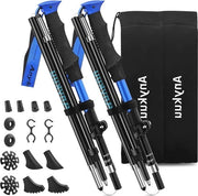 Staffa per camminata Nordic 110 - 130 cm telescopica resistente allo shock borsa da campeggio ultraleggera blu