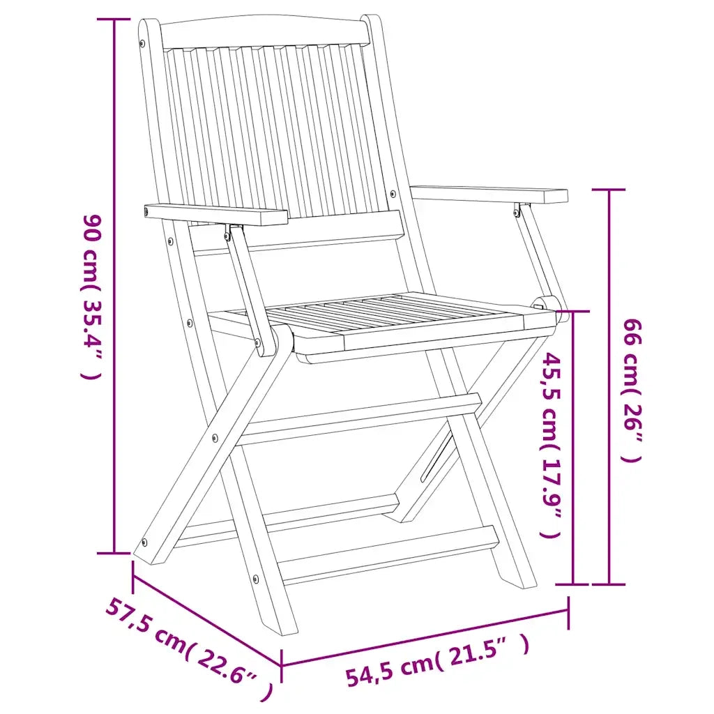 Set da Pranzo da Giardino 9 pz Legno Massello di Acacia 3214239