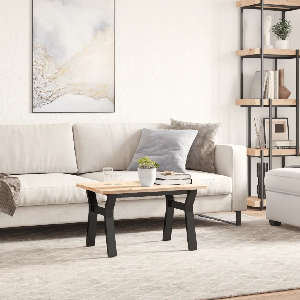 Telaio Gambe a Y per Tavolino da Salotto 60x40x38 cm in Acciaio 357920