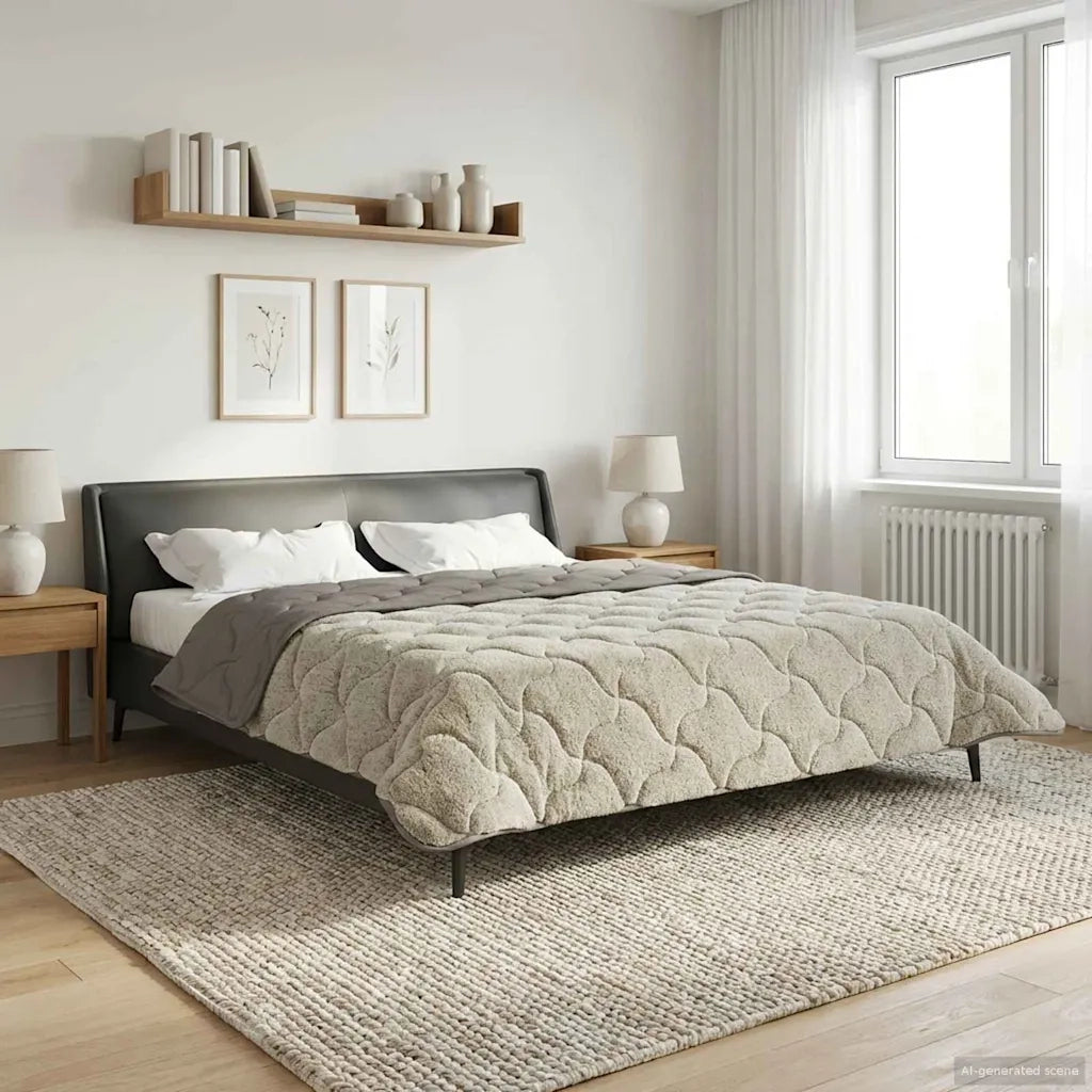 Duvet Estivo Trapuntato Grigio chiaro 200 x 200 cm