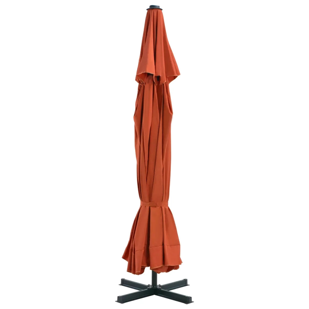 Ombrellone da Esterni con Base Portatile Terracotta