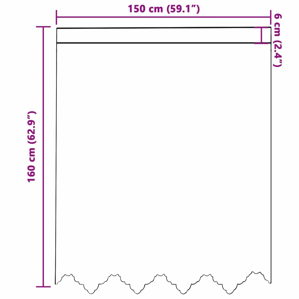 Tenda in Pizzo con tende Bianco 150 x 160 cm Poliestere