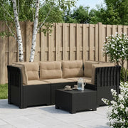 Divano da Giardino 4 Posti con Cuscini Aspetto Rattan PP 3443980