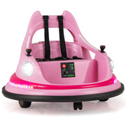 Autoscontro cavalcabile per bambini 12v con telecomando e joystick, Autoscontro cavalcabile 360¡ã connessione wireless Rosa