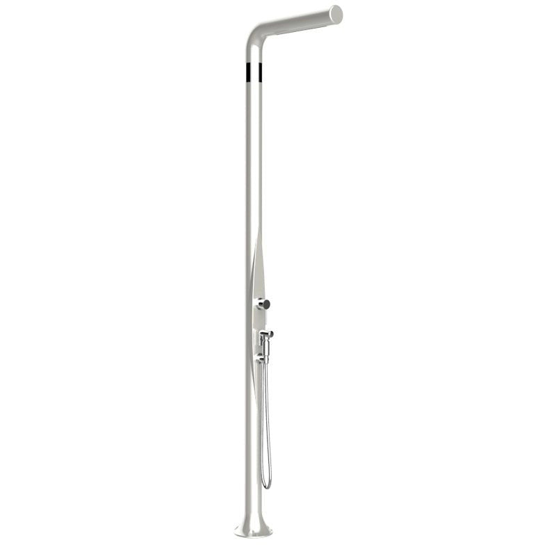 Doccia da esterno ed interno FUNNY YANG TOP LINE in polietilene, con doccetta mobile - Doccia Da Esterno Ed Interno Funny Yang Top Line In Polietilene, Con Doccetta Mobile  Colore Perla Bianca Colore: Bianco