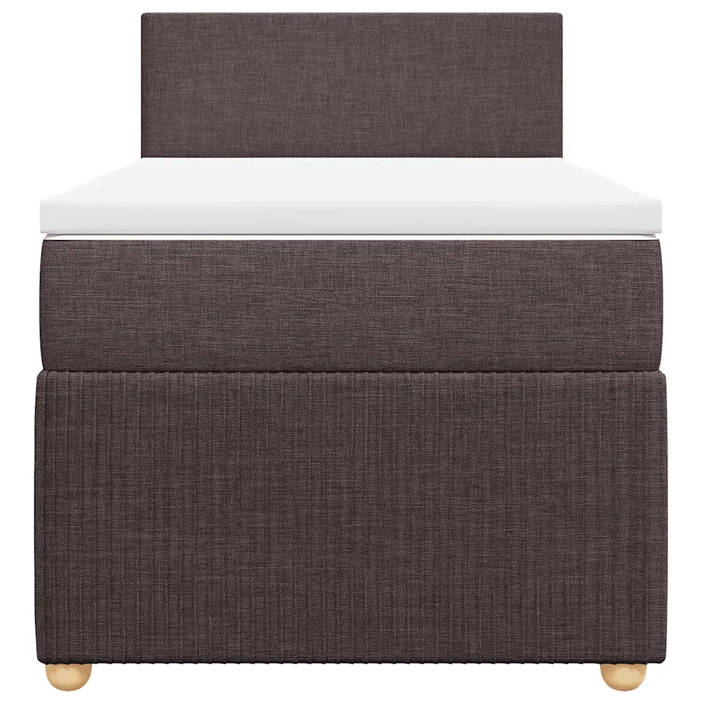 Giroletto a Molle con Materasso Marrone Scuro 100x200cm Tessuto 3289663
