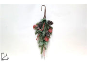 Decorazione Natale Fuoriporta Innevato con Canditi e Pigne 58 cm