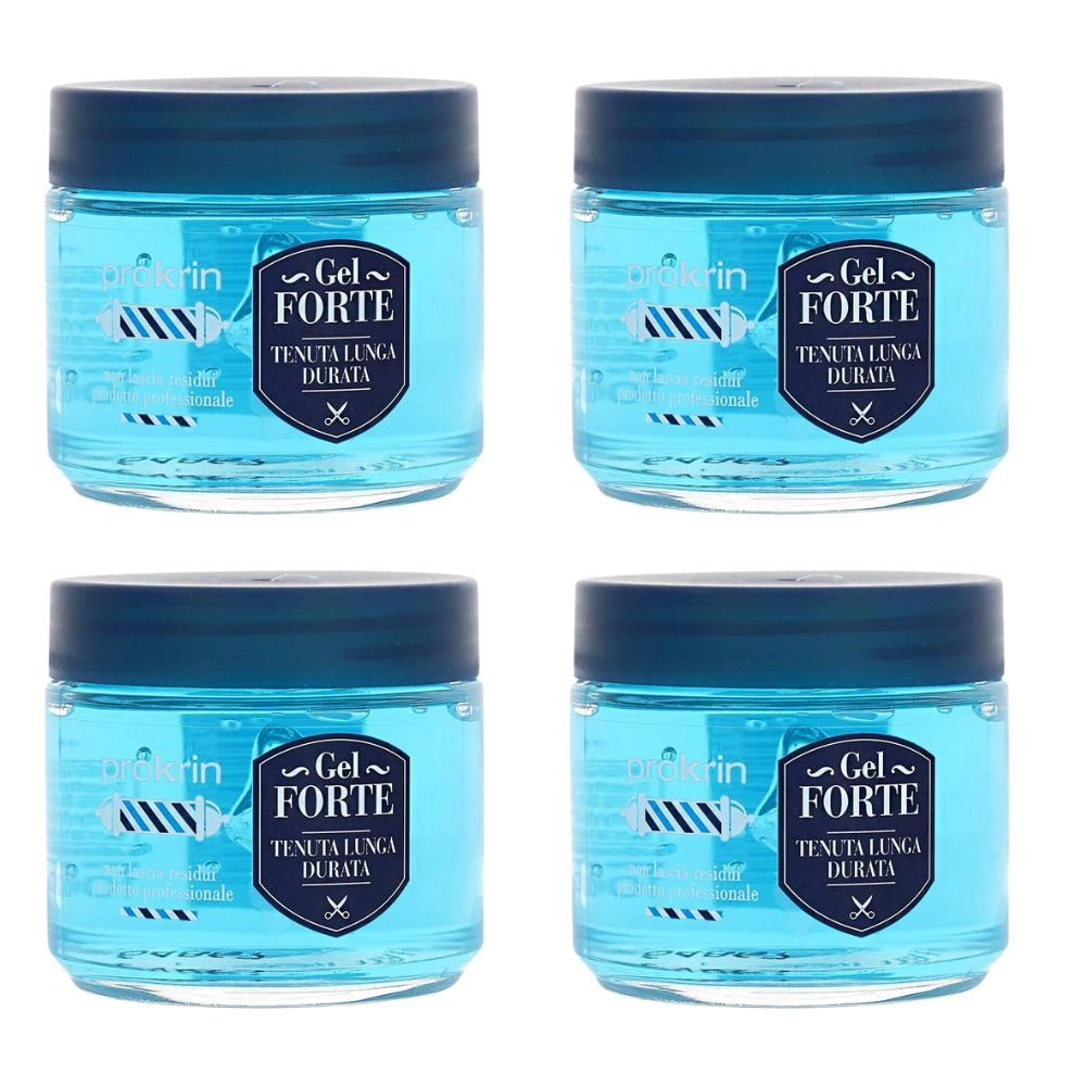 Prokrin gel forte per capelli tenuta lunga durata pezzi 4 vasetto ml 100