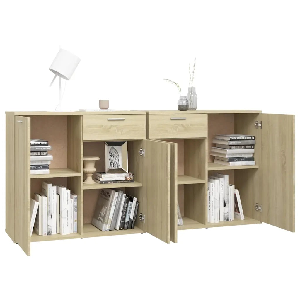 Credenza-Buffet-Armadio da cucina Rovere Sonoma 160x36x75 cm in Legno Multistrato