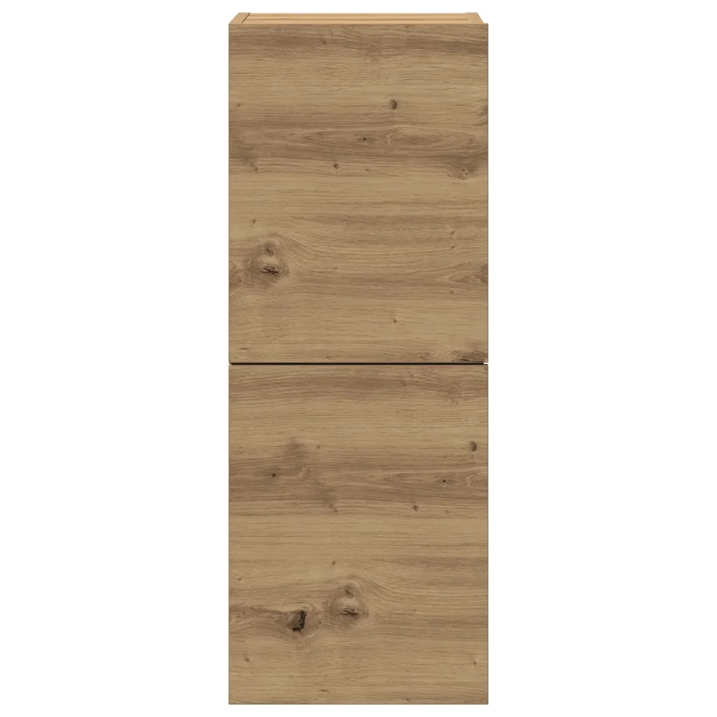 Set Mobile TV 4 pz-Set di 4 Credenza per TV Montato a Parete Rovere in Legno Multistrato