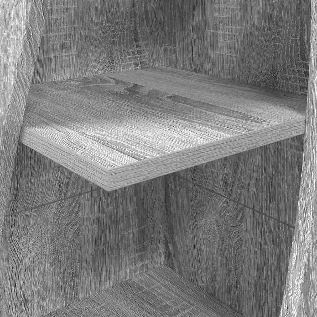 Mobile angolare Grigio Sonoma 32x32x140cm Legno multistrato 889881