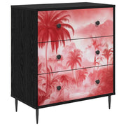 Cassettiera AACHEN Stampa di palme rosa 66 x 36,5 x 76 cm 8007386