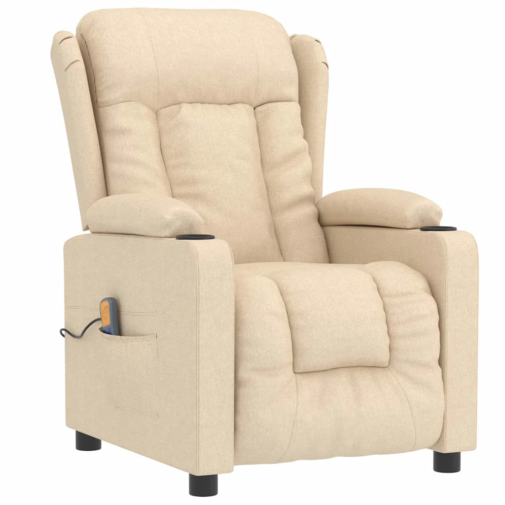 Divano Sedia-Poltrona Massaggiante Crema in Tessuto 372530