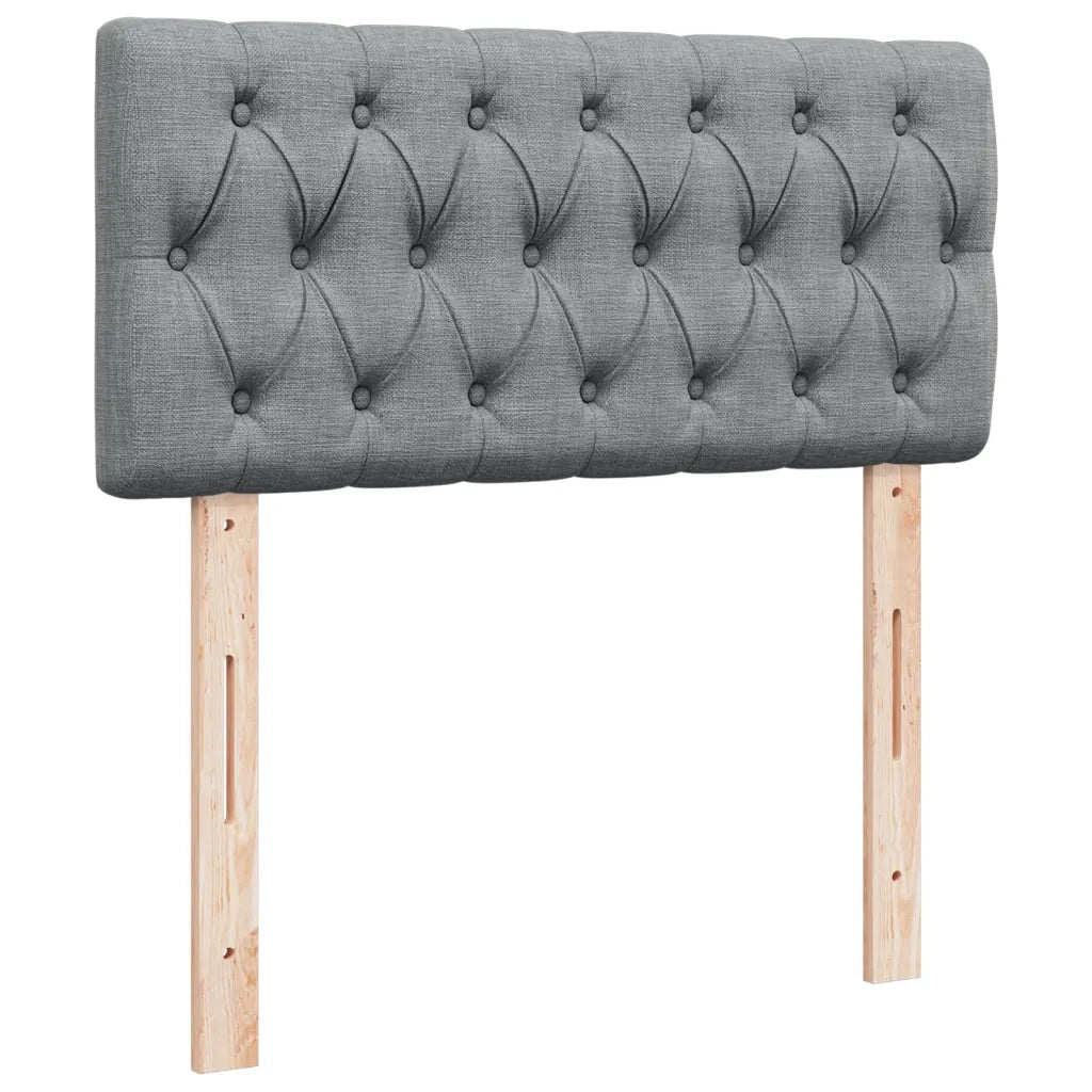 Giroletto a Molle con Materasso Grigio Chiaro 90x200 cm Tessuto 3288078