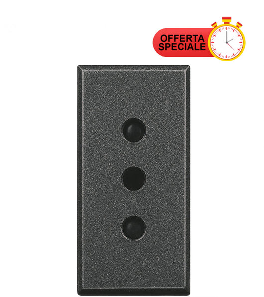 Bticino Axolute Presa 2P+T 10A interasse 19mm HS4113