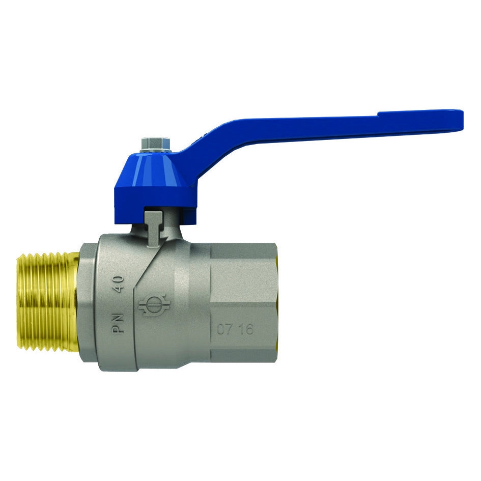 VALVOLA A SFERA P.T. CON LEVA EVOLUTION MASCHIO-FEMMINA- 1  F-BRICO- FAIDF- pezzi 1