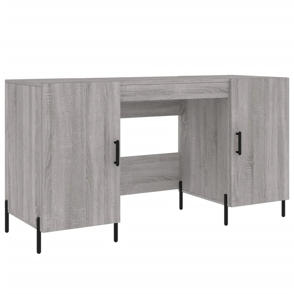 Scrivania Sonoma postazione computer mobile per computer scrivania da studio 140 x 50 x 75 cm legno ingegnerizzato grigio 02_0023956