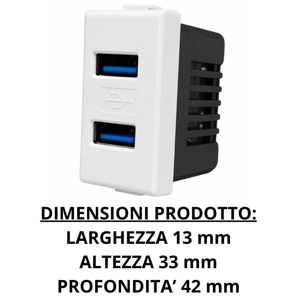 Doppia presa usb da incasso ricarica rapida e ordinata