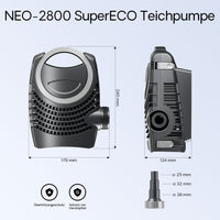 Set filtrante per laghetto CPF-2500 fino a 6000l UVC 11W Pompa NEO2800 Tubo