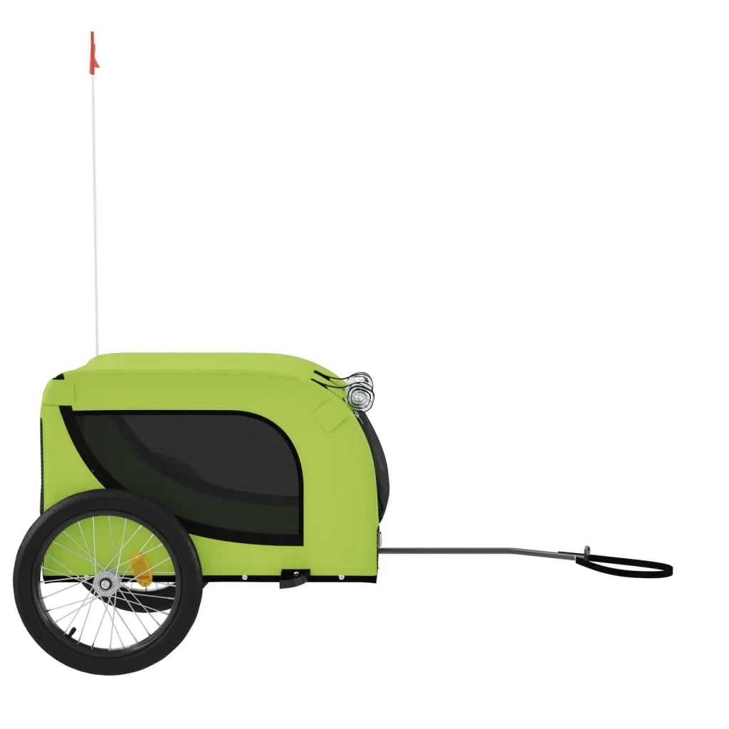 Rimorchio da Bici per Animali Verde e Nero Oxford e Ferro CFW4073702