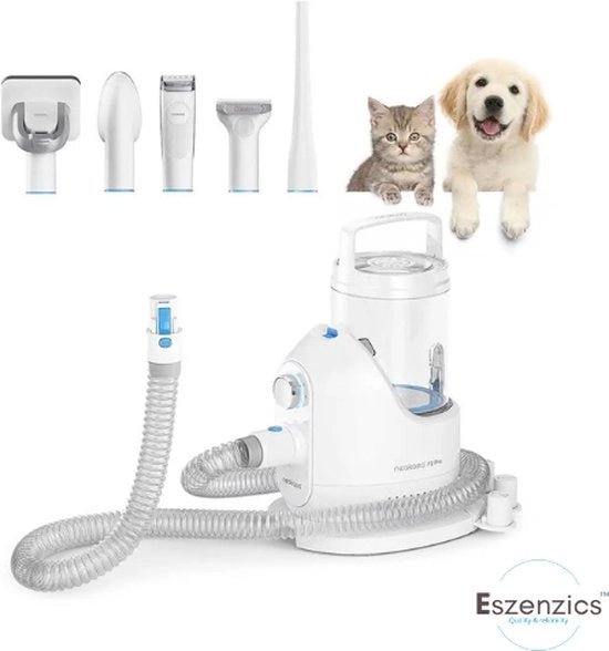 Fogliaio Professionale per Cani - Trasformazione 5-in-1 - Trimmer - Aspiratore - Spazzola - per Animali - per Gatti - per Cani