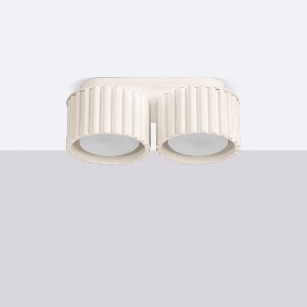 Plafoniera moderna ovale beige 21cm 2xGX53 VISTAO Pure Lume