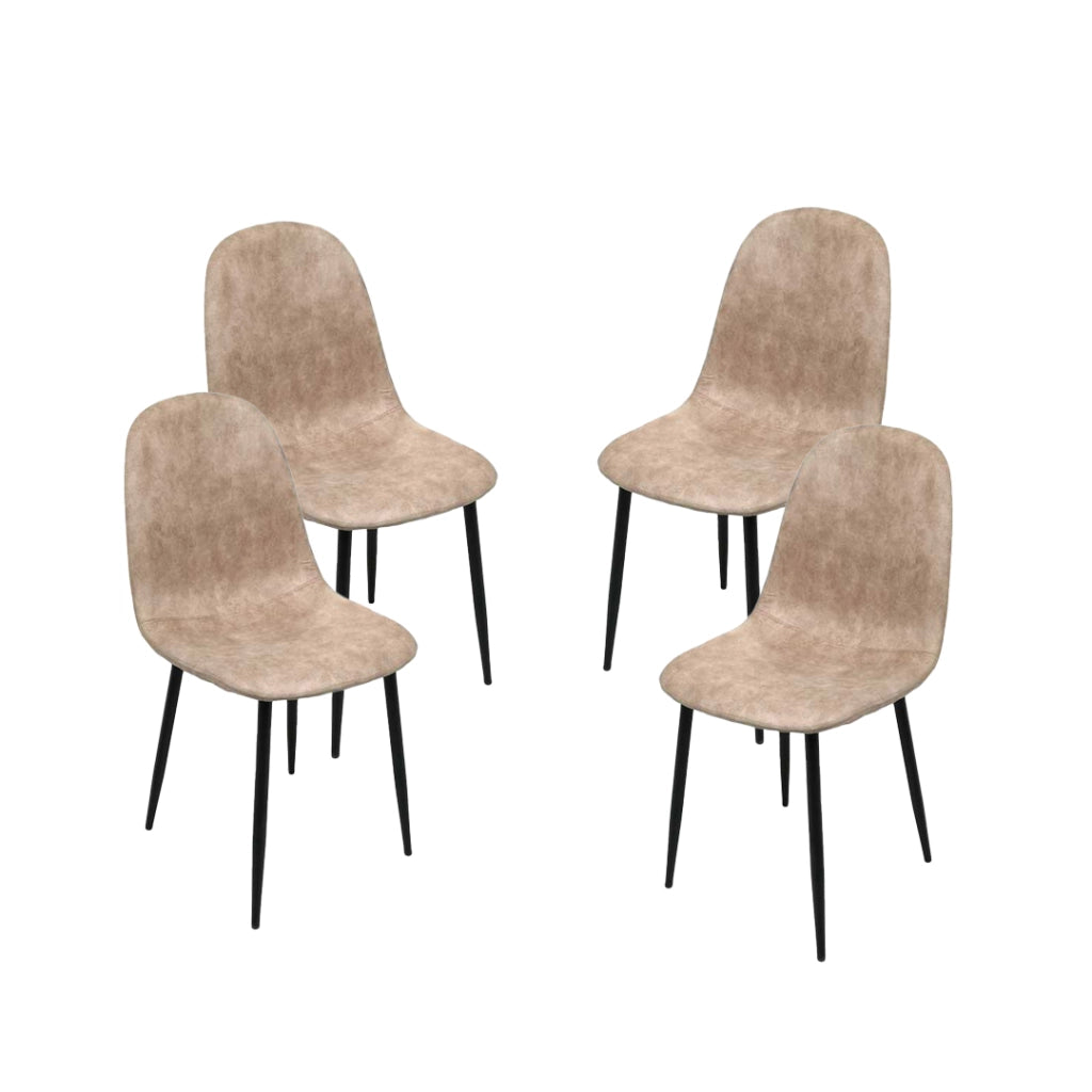 SEDIA IMBOTTITA IN TESSUTO TECNICO 52X44C88 CM COLORE BEIGE
