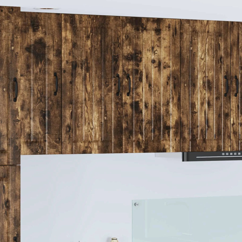 Armadietto a muro LUCCA Rovere Fumo 80 x 31 x 80 cm