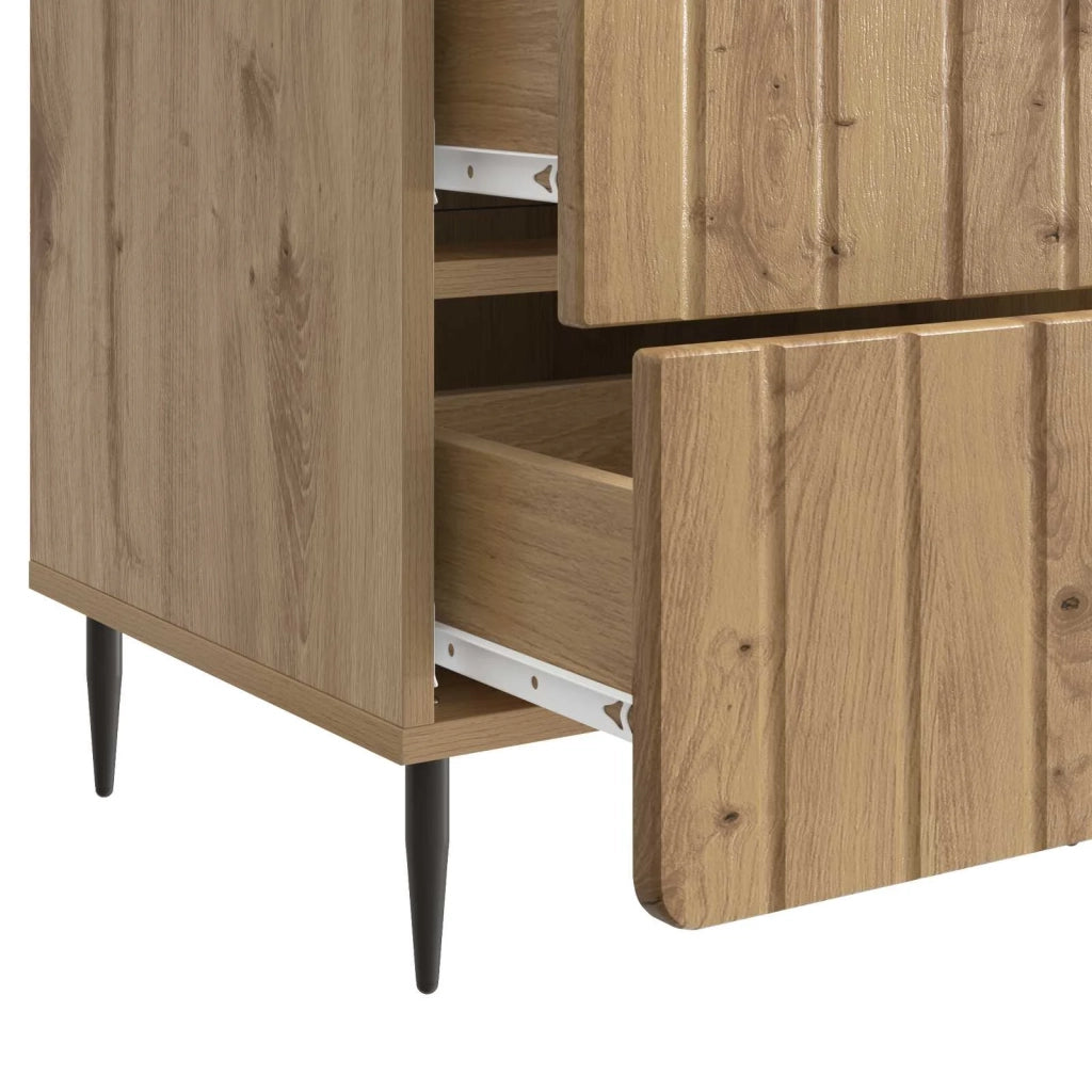 Armadio da Notte con cassetto Rovere Artigianale 43x 41 x 68 cm 894334