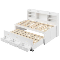 Daybed - Xylo - 90x200 cm LED USB 3 cassetti bianco