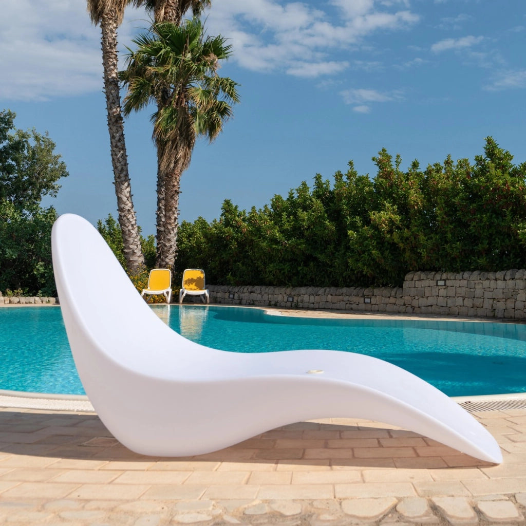 Sined Sirio Chaise Longue Moderna Realizzata In Pe Di Alta Qualita Resistente Ai Raggi Uv Bianco