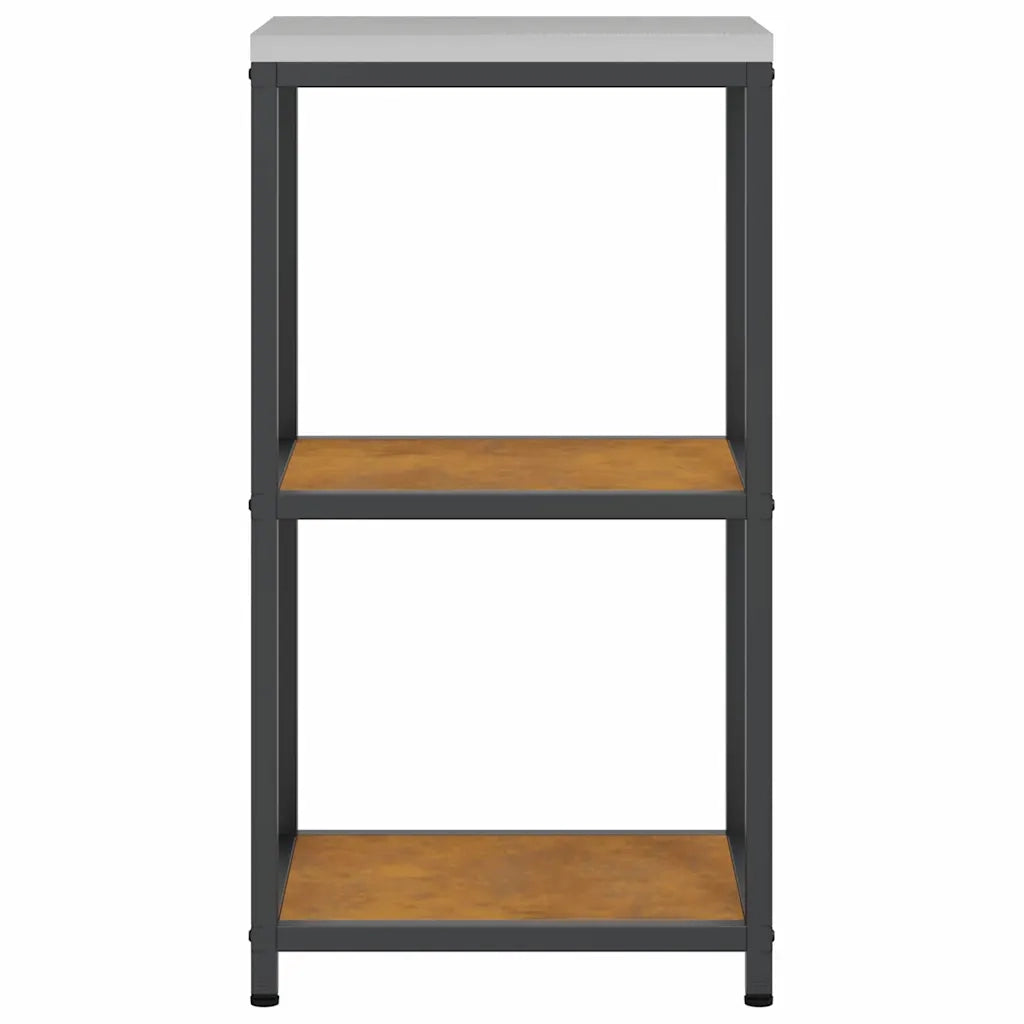 vidaXL Mensola per il deposito in cucina con lo scaffale Ruggine