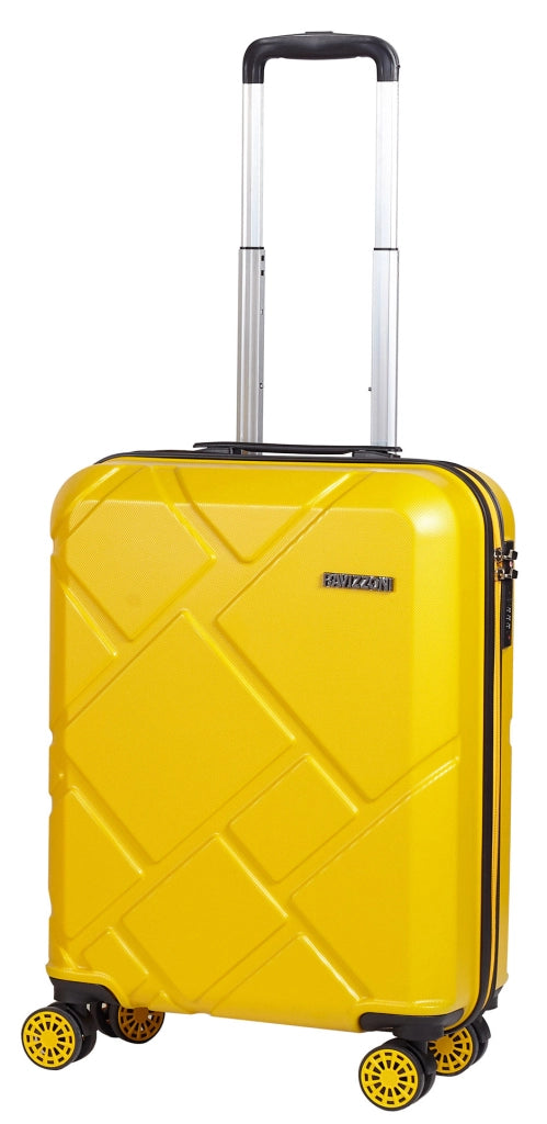 Set 3 Valigie Trolley Rigide in ABS 4 Ruote TSA Ravizzoni Mango Giallo