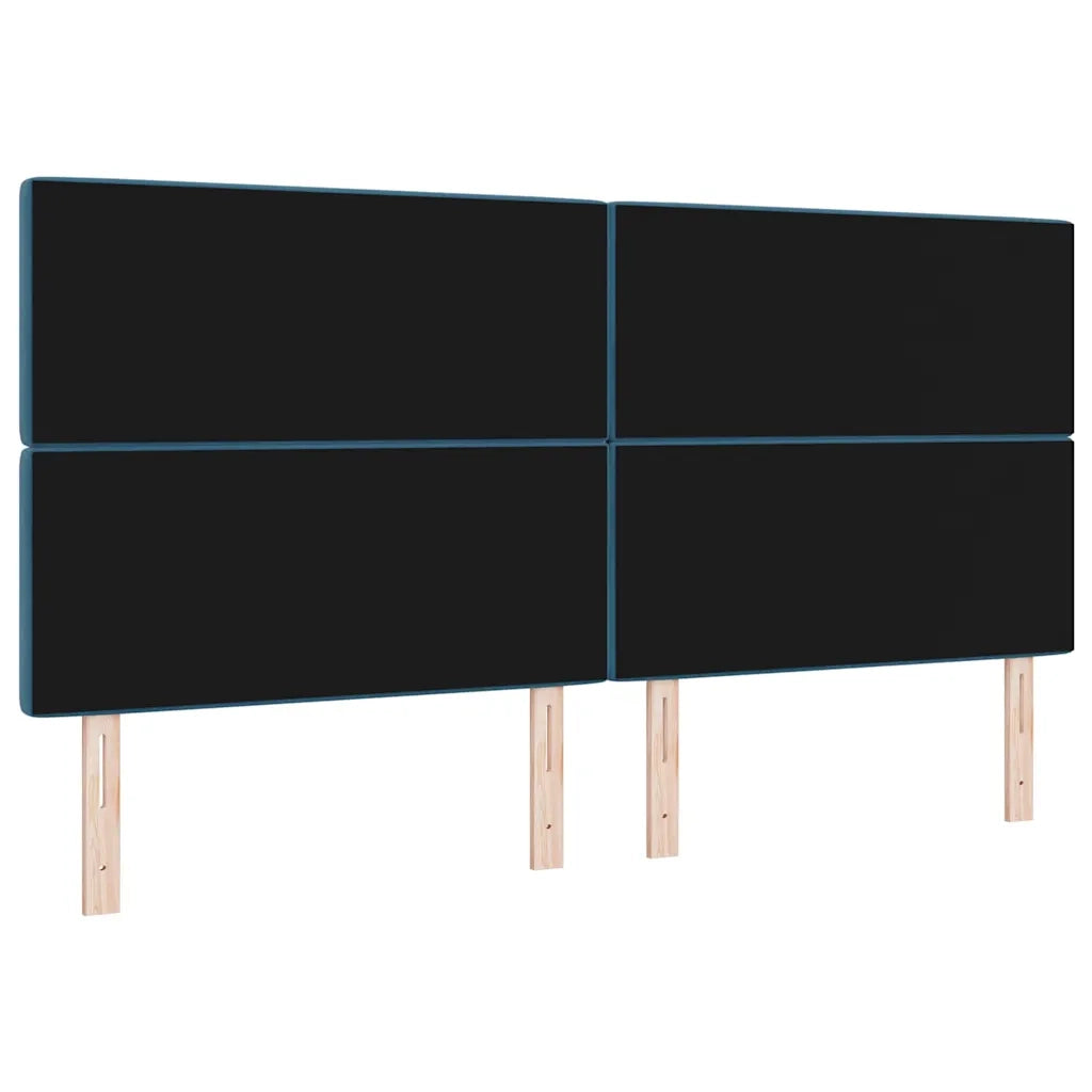Testiera LED con strisce LED Blu Scuro 200 cm Velluto 3338382