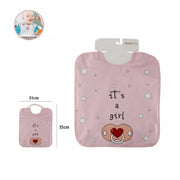 Trade Shop - Bavetto Bavaglino Neonato Pappa Allattamento Bambina "it's A Girl" 68337 Rosa -