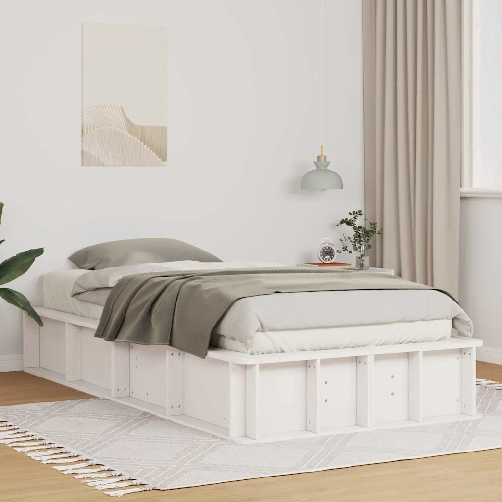 vidaXL Struttura del letto con archiviazione Bianco 90 x 190 cm legno